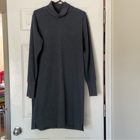 Columbia Gray Ribbed Long Sleeve Midi Sweater Dress Women’s XL - Picture 1 of 10